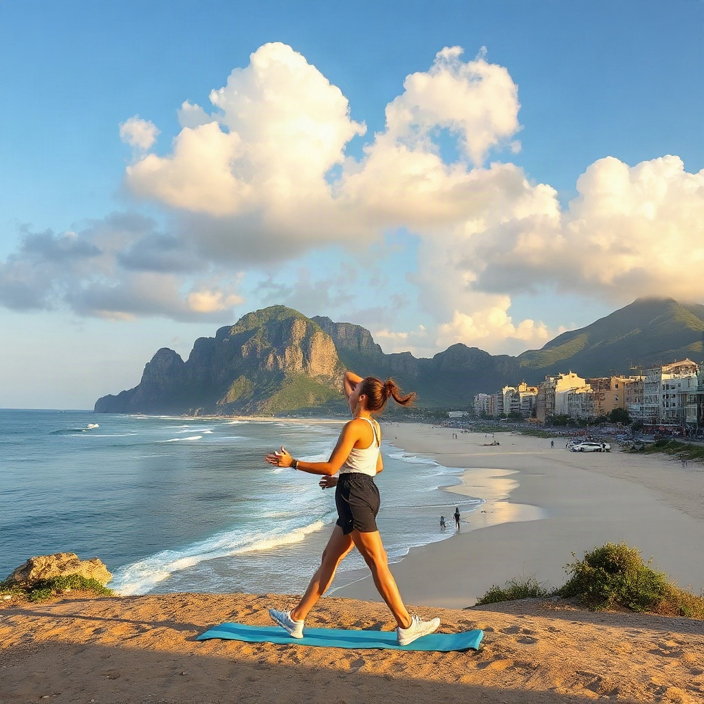 How do you stay motivated to exercise when traveling in hot climates?